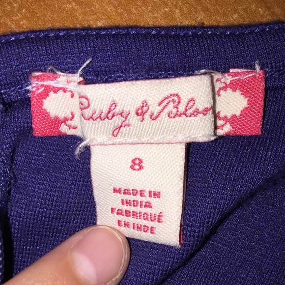 ruby & bloom Other - Navy Blue & black laced Girls size 8 dress.